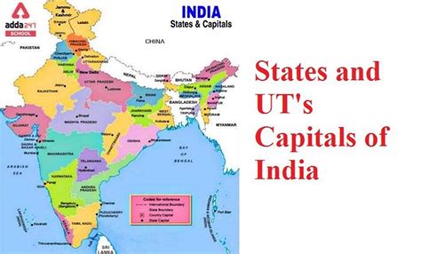 List Of States Union Territories Of India And Capitals