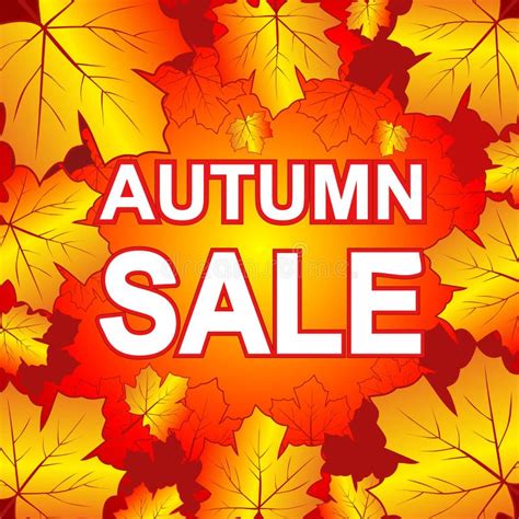 Autumn Sale On Maple Leaves Stock Vector Illustration Of Sale Offer
