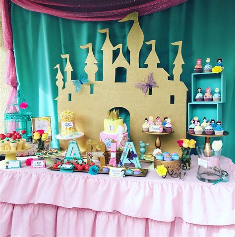 Disney Princess Inspired Dessert Table Princess Theme Birthday Party
