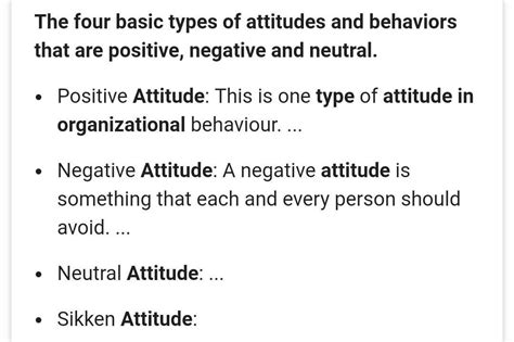 Different Types Of Individual Attitudes In Organisation
