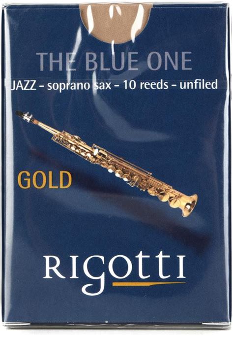 Rigotti Rgjss Gold Jazz Soprano Saxophone Reeds 25 Strong 10 Pack