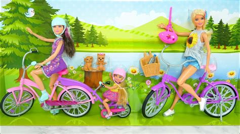 Barbie Bikes Camping Fun Playset Doll Bicycle Bicicleta De Boneca