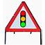Traffic Lights Triangle Temporary Road Sign With Metal Frame 543  SSP