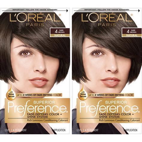 Buy Loreal Paris Superior Preference Fade Defying Shine Permanent Hair Color 4 Dark Brown
