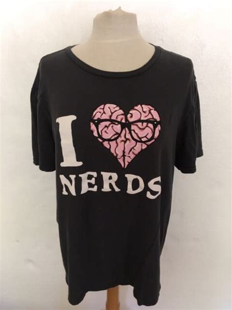 I Heart Love Nerds Shirt Sz Large Ebay