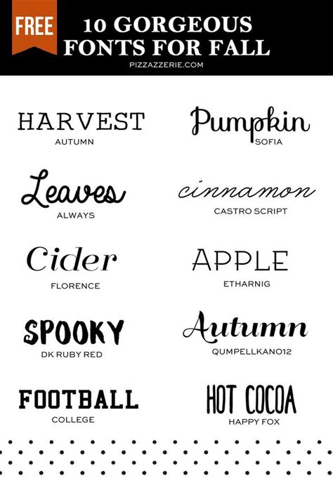 10 Fall Fonts To Download Now Pizzazzerie Fall Fonts Scrapbook