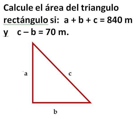 Solución Al Problema De Calcular El área Del Triángulo Rectángulo