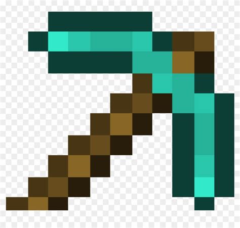 Diamond Pickaxe Minecraft Transparent