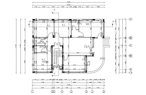 Architecture Bungalow Floor Plan Working Drawing Cad File Cadbull My