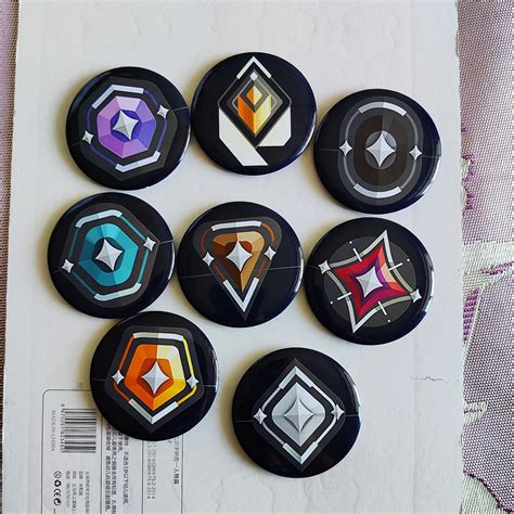 58mm Game Valorant Rank Qualifying Pins Anime Badge Cosplay Accessories