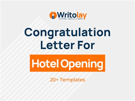 Hotel Opening Congratulation Letter 4 Templates Writolaycom