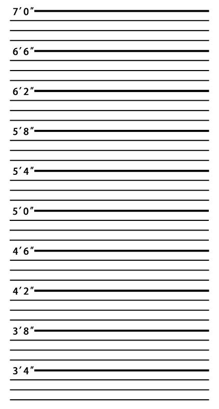 5x7ft Police Body Height Chart Scale Custom Photo Studio Backgrounds
