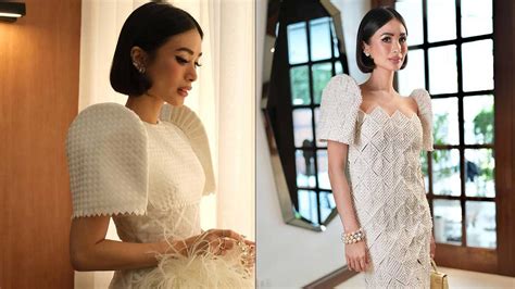 Modern Filipiniana Dress Heart Evangelista Dress Brokat Filipino My Xxx Hot Girl