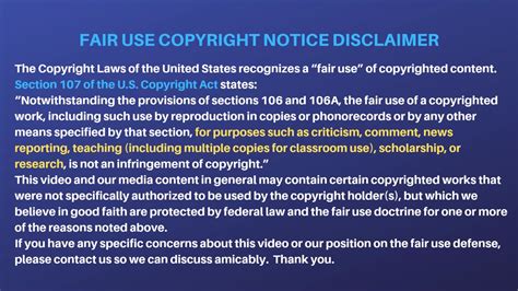 Fair Use Disclaimer By Copyright Attorney No Audio Youtube
