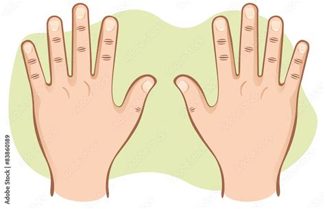 Body Pair Of Hands Open Top View Stock Vector Adobe Stock