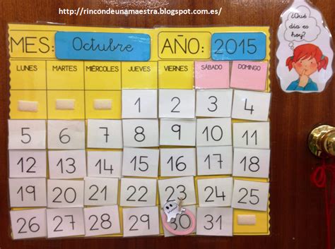 Rincón De Una Maestra Calendario Mensual