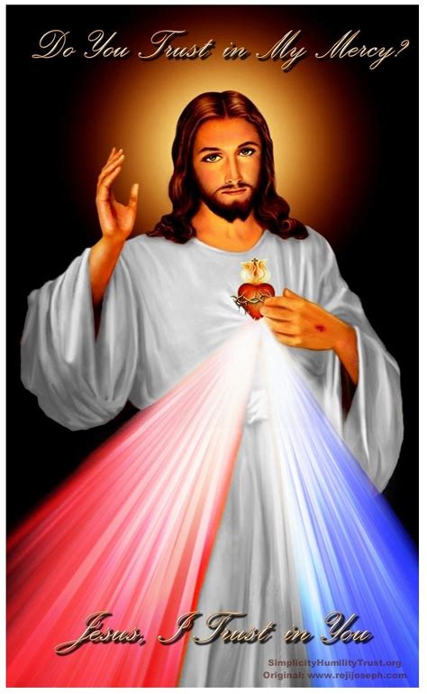 Jesus I Trust In Your Mercy Divine Mercy Image Divine Mercy Chaplet And Novena “the Two R
