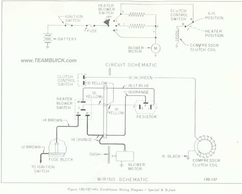 1966 Buick Special, Skylark, Air Conditioner Wiring Diagram