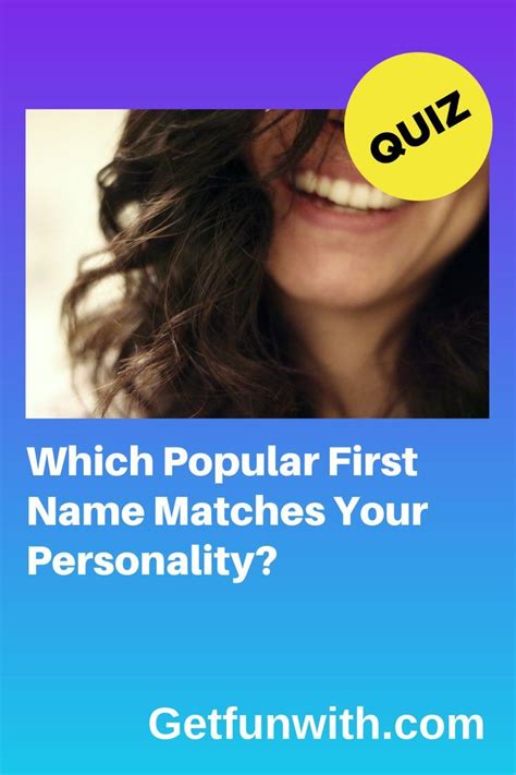 Which Popular First Name Matches Your Personality Simple Quiz