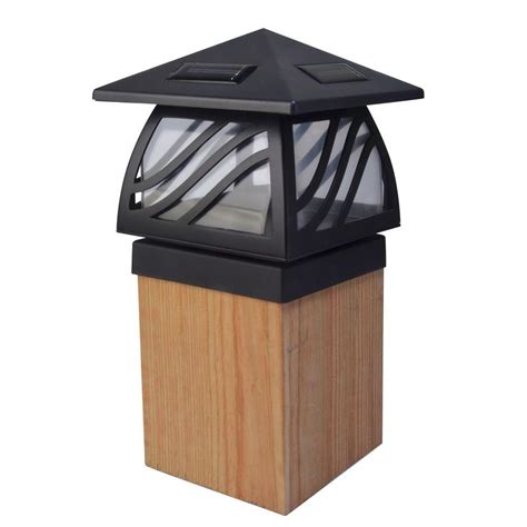 Home depot is the best store for an amelioration of the house and garden! Moonrays 1-Light Black Outdoor LED Solar Powered Post Cap ...