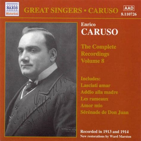 Great Singers Caruso Complete Recordings Vol 8 Enrico