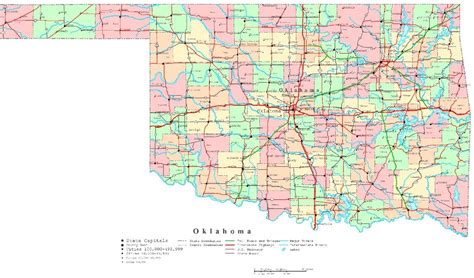 Oklahoma Printable Map
