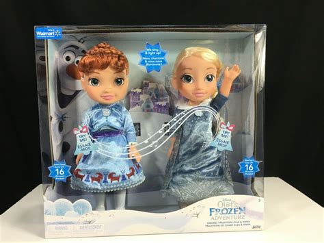 Disney Frozen Olaf S Adventure Singing Sisters Light Up Elsa Anna Dolls New Disney Elsa And