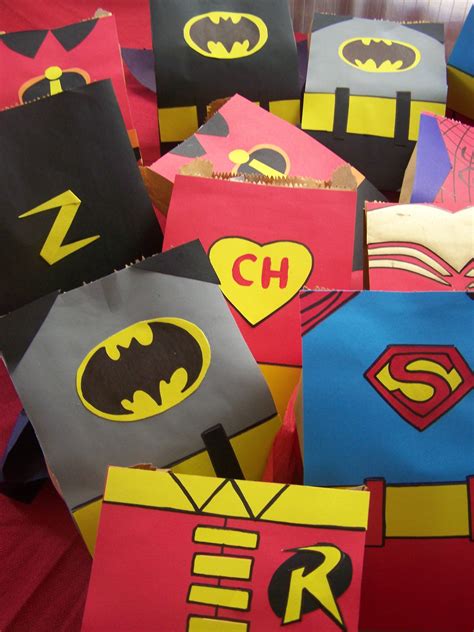Superheroes Superhero Party Favor Bags Superhero Birthday Boy