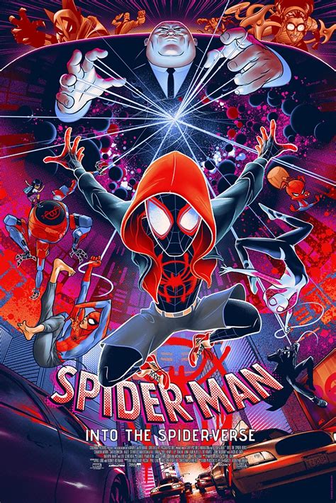 Spider Man Into The Spider Verse Timed Edition Screenprinted Poster