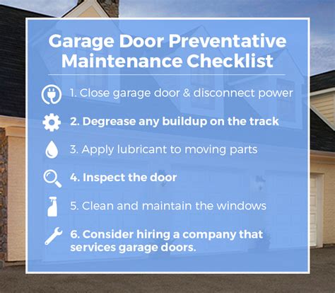 Garage Door Preventative Maintenance Services Bakersfield Ca