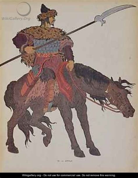 Attila The Hun On His Horse Raymond Delamarre The