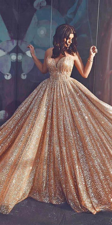Gold Wedding Gowns For Bride Who Wants To Shine Gold Wedding Gowns