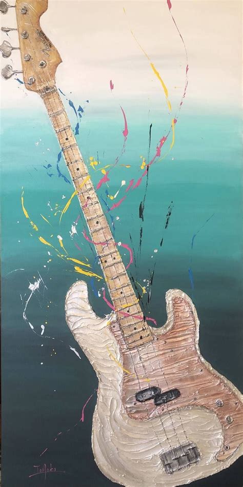 Fender Precision Bass Painting Musical Art Guitar Painting Diy Art