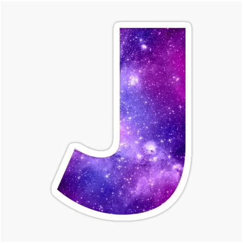 Total number of letters in the alphabet. Letter J Space Stickers in 2020 | Letter j design, Letter ...