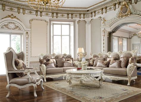 The right couch can make all the difference in your living room. Plantation Cove White & Metallic Bright Gold Sofa Set 3Pcs Traditional Homey Design HD-90 (HD-90 ...