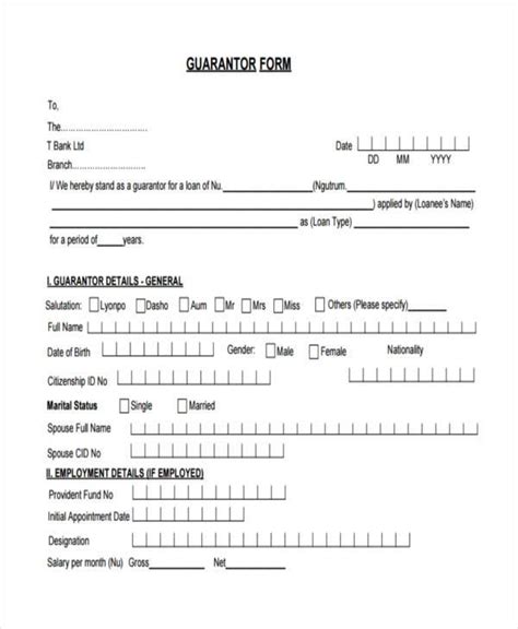Employee guarantor's form samples / free 11 guarantor forms in pdf ms word : FREE 8+ Sample Guarantor Agreement Forms in PDF | MS Word