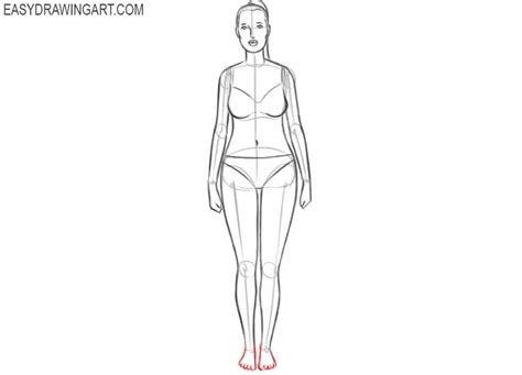 How To Draw A Female Body Easy Drawing Art