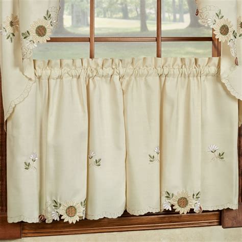 Premium quality home products at affordable price. Sweet Home Collection Sunflower Embroidered Kitchen Tier ...