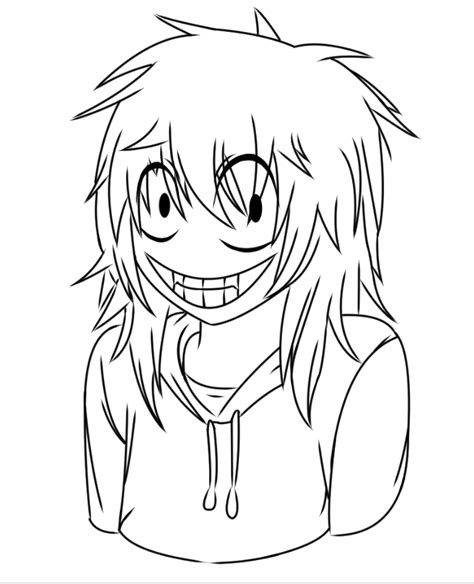Jeff The Killer Lineartcoloring Page By Latianamca On Deviantart
