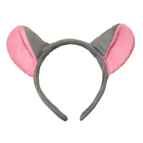 Grey And Pink Mouse Ears Fancy Dress Hair Alice Band