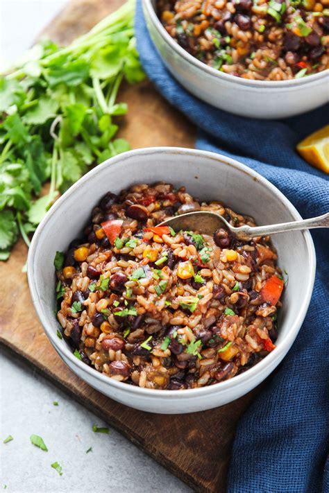 Instant Pot Mexican Rice And Beans Healthy Mexican Recipes Brown