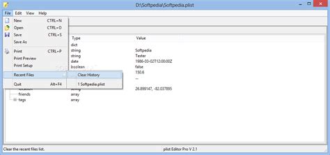 برنامج لتحرير ملف قائمة الخصائص لنظام تشغيل Mac وفقا لنظام ويندوز Plist