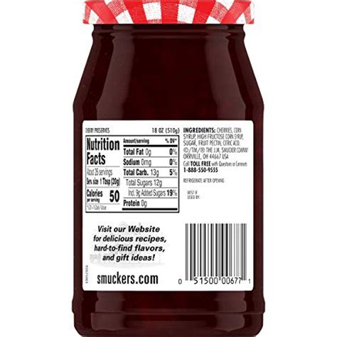Smuckers Cherry Preserves 18 Ounces Pricepulse