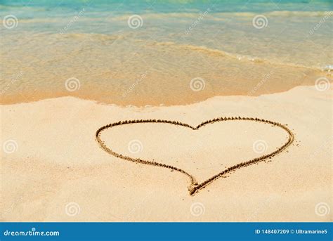 Heart On A Sandy Beach Stock Image Image Of Seashore 148407209