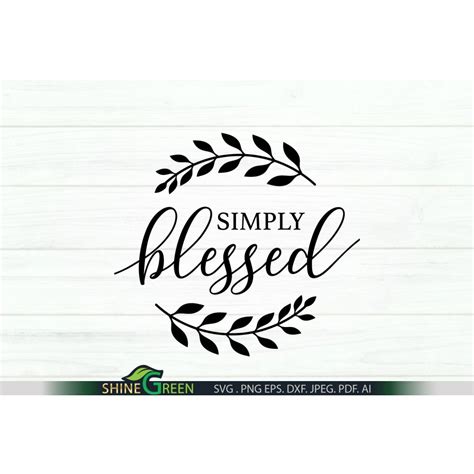 Simply Blessed Svg Thanksgiving Round Sign Cut File Pro World