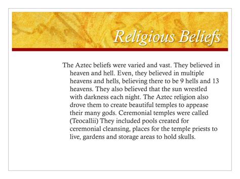 Ppt The Aztecs Religion Powerpoint Presentation Free Download Id
