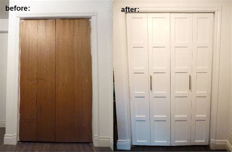 Add your first vertical layer of 1/4″ thick plywood. Top DIY Tutorials: Bi-Fold Closet Door Makeover: