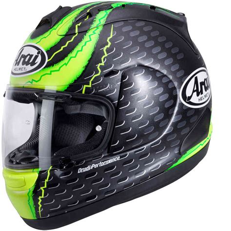 As a rule of thumb, take the arai mileage and deduct 20 percent from the number. Arai RX-7 GP Crutchlow Helmet - buy cheap FC-Moto