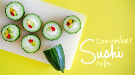 Cucumber Sushi Rolls With Avocado And Bell Pepper An Easy Healthy