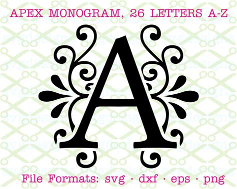 Free Monogram Fonts Svg Files Ahoy Comics